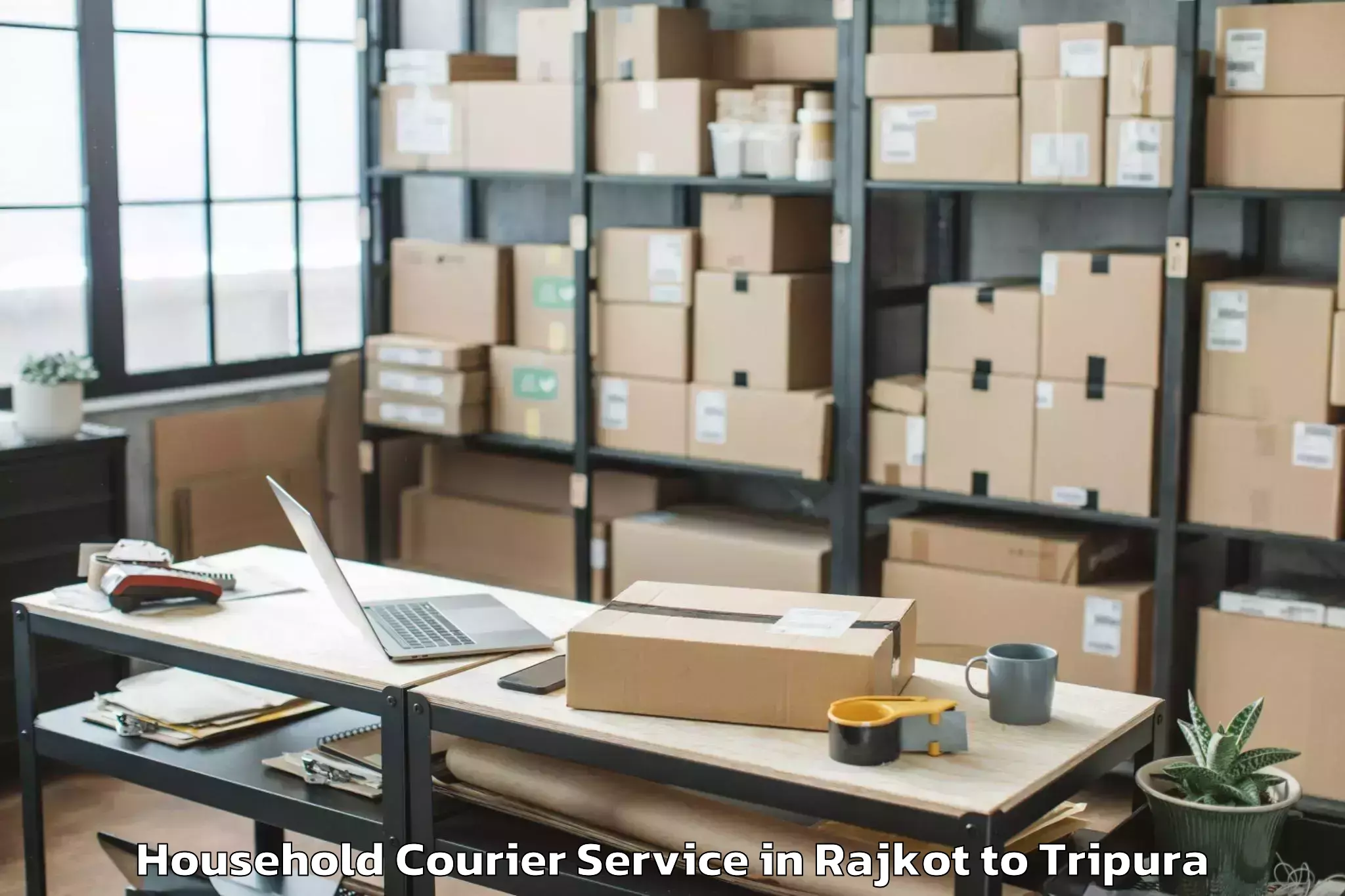 Affordable Rajkot to Ambasa Household Courier